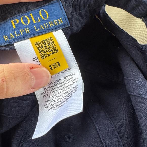 Polo Ralph Lauren Classic Navy Baseball Cap with Yellow Pony Logo - Picture 2 of 3